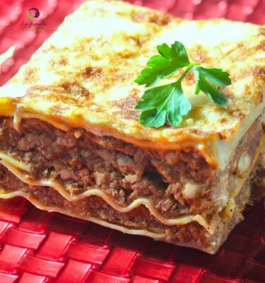 Lasaña de carne de La Grosella