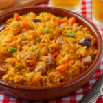 Comida a domicilio - Arroz meloso con magro y verduras