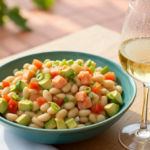 Comida a domicilio - Ensalada de garbanzos con salmón