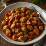 Comida a domicilio - Ragú pollo de en salsa de verduras y aceitunas