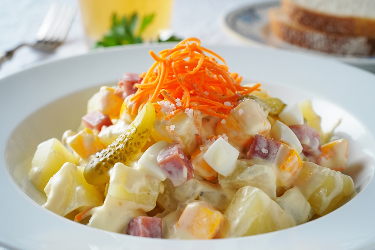 Ensaladilla con jamón york de La Grosella