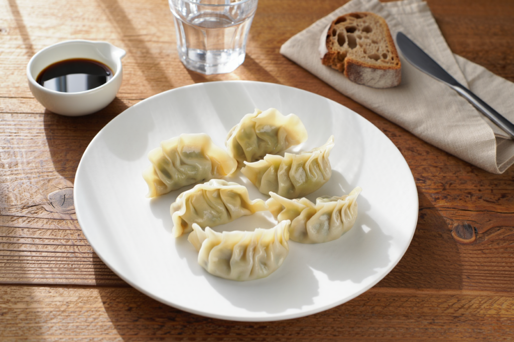 Gyozas de pollo y verduras