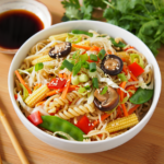 Comida a domicilio - Espirales con wok de verduras