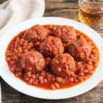 Comida a domicilio - Albóndigas de atún a la riojana