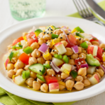 Comida a domicilio - Ensalada de garbanzos con manzana y verduras al sésamo