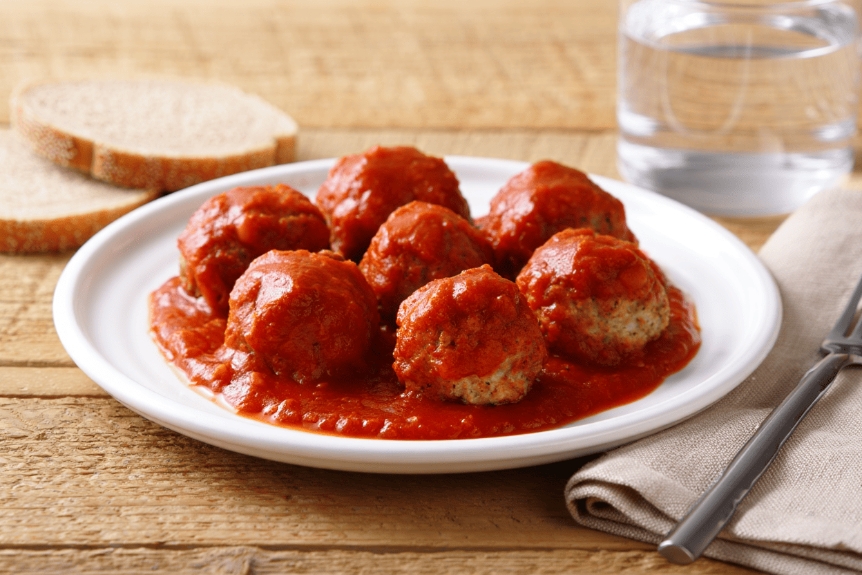 Mini albóndigas de cerdo al estilo italiano Mini albóndigas de cerdo al estilo italiano