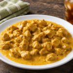 Comida a domicilio - Ragú de pollo con cúrcuma y cerveza
