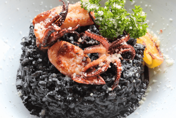 Arroz negro con calamares