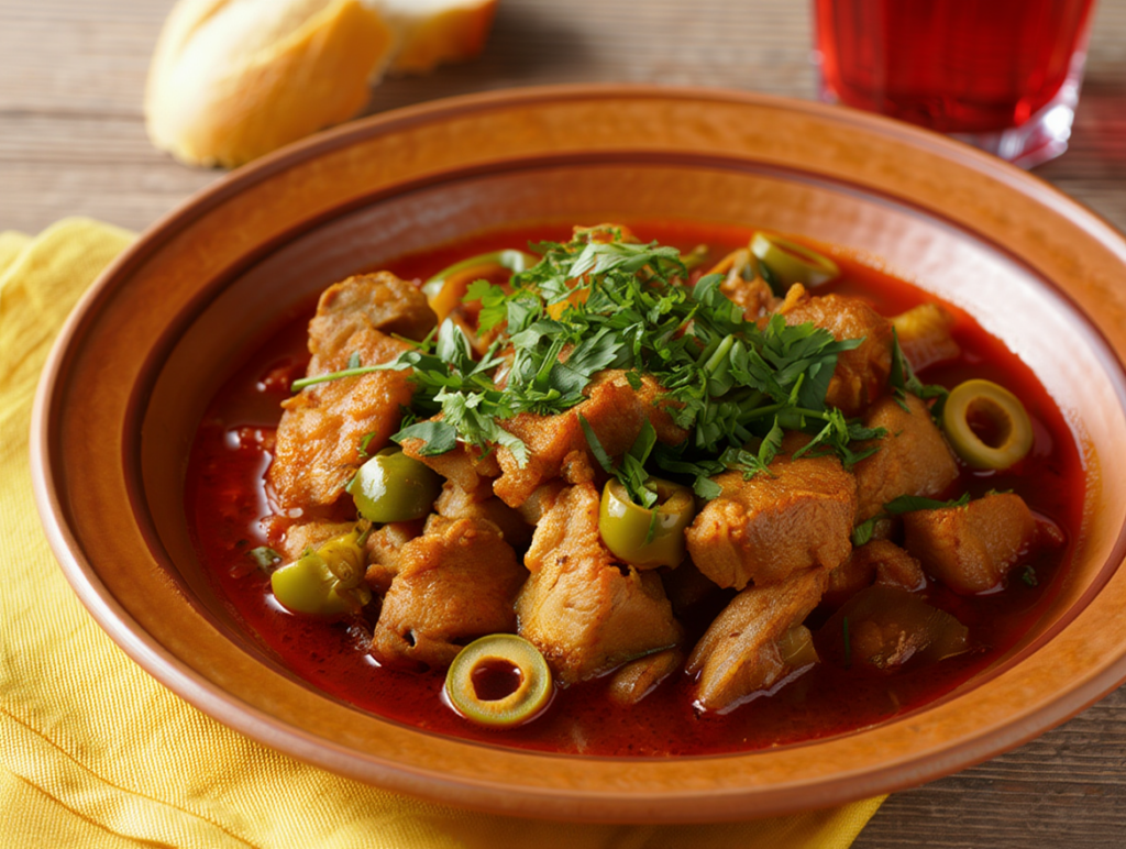 Cerdo guisado a la mediterranea