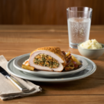 Comida a domicilio - Muslo de pollo relleno de manzana y espinacas