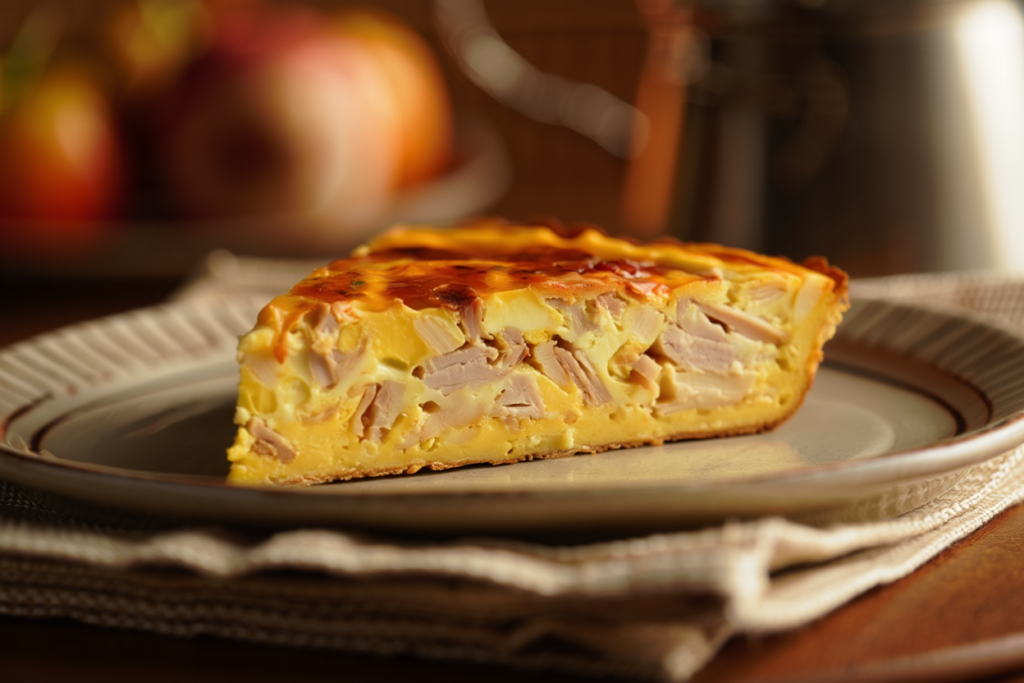 Quiche con jamón york y 3 quesos