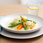 Comida a domicilio - Menestra de verduras con salsa velouté