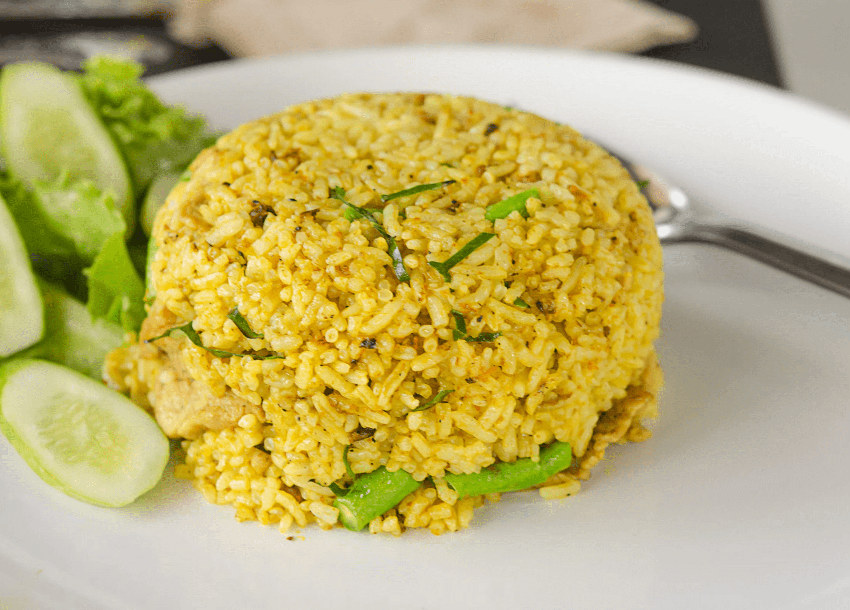 Arroz con pollo al curry amarillo de La Grosella