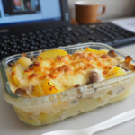 Comida a domicilio - Patata gratinada con champiñones