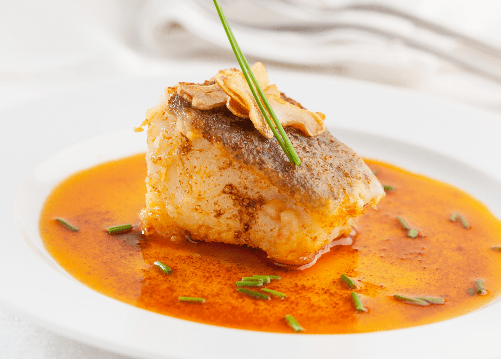 Bacalao con salsa de verduras y leche de coco Bacalao con salsa de verduras y leche de coco