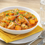 Comida a domicilio - Estofado de pavo con calabaza y punto picante