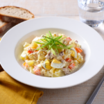 Comida a domicilio - Ensaladilla con lacón y puerros confitados