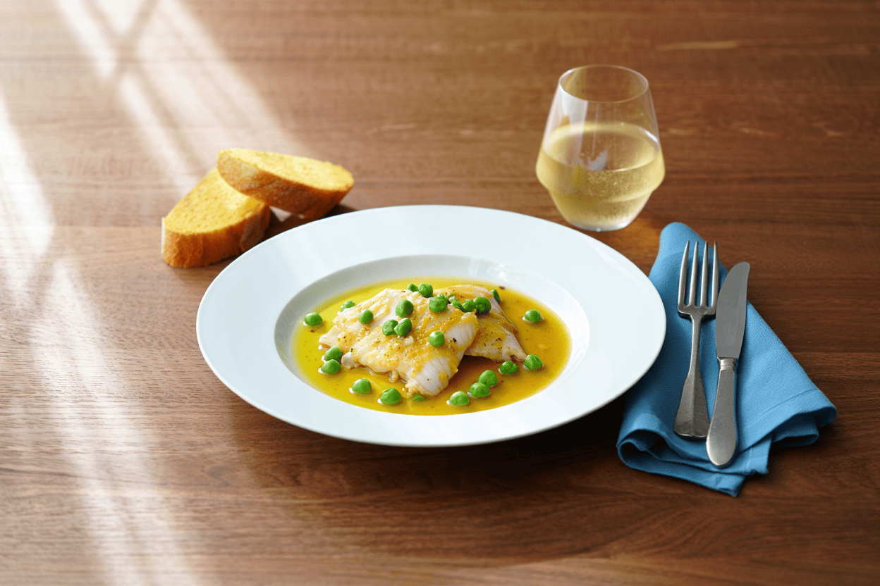 Merluza en salsa andaluza de La Grosella (1)