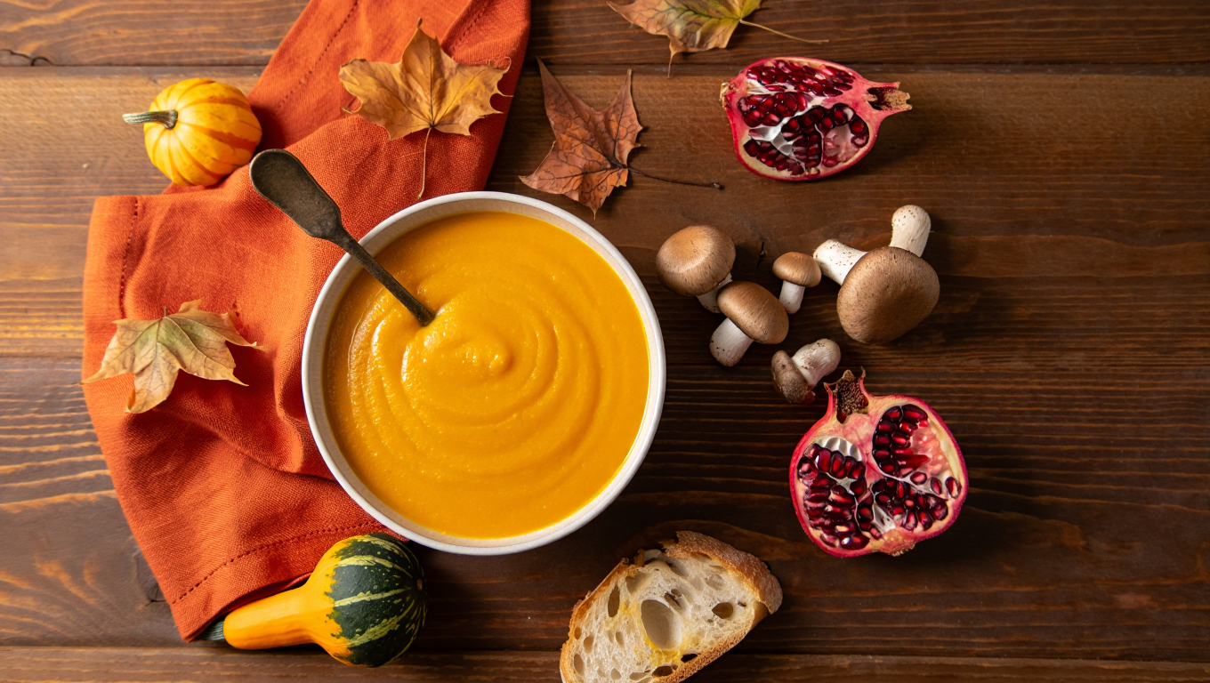 Receta de temporada: Crema suave de calabaza con jengibre