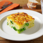 Comida a domicilio - Gratin de patata con brócoli