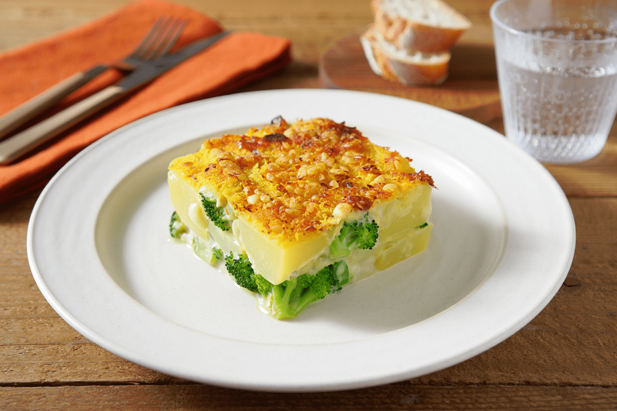 Gratin de patata con brócoli Gratin de patata con brócoli