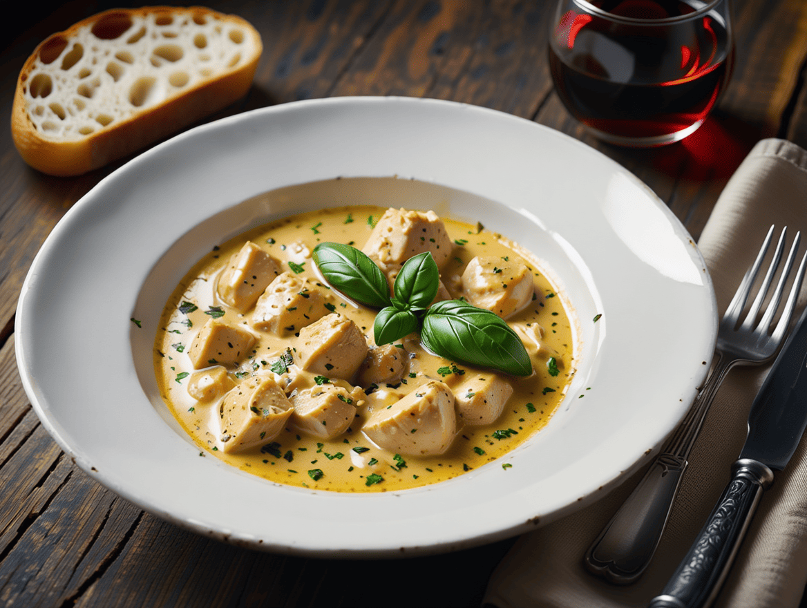 Ragú de pavo a la italiana guisado con tomate seco y especias