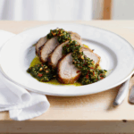 Comida a domicilio - Aguja de cerdo asada con chimichurri