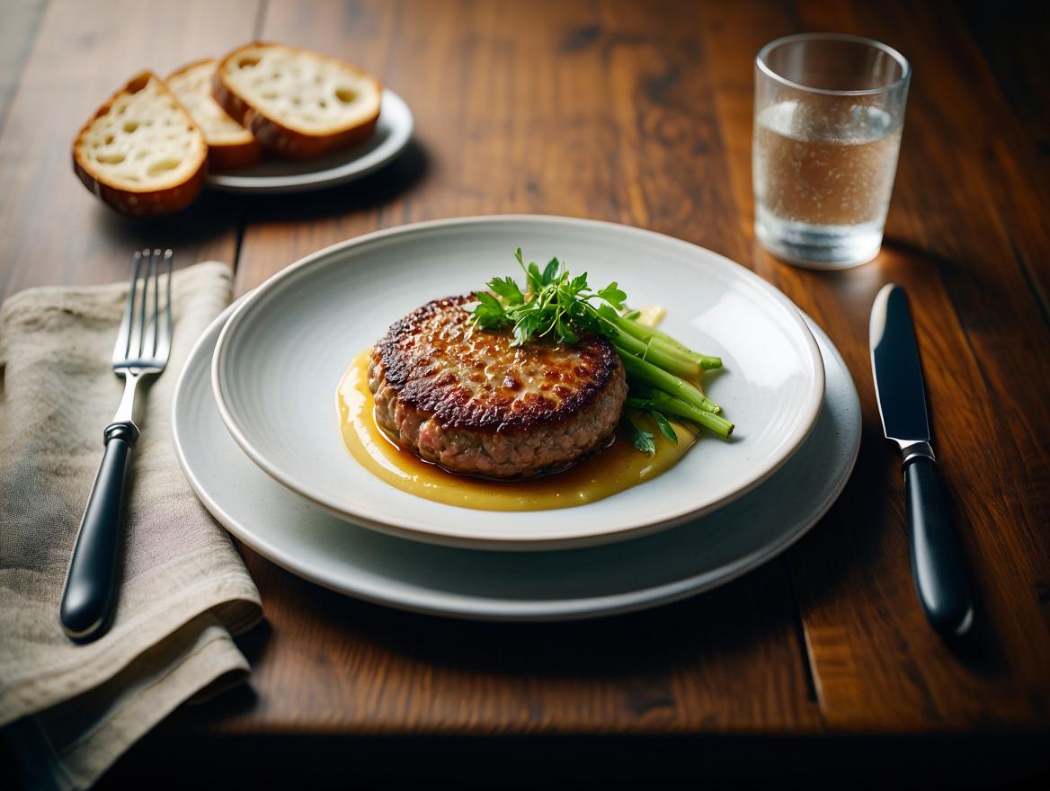 Guiso marinero de alubias rojas y bacalao Hamburguesa sin queso