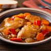 Pollo guisado con verduras de otoño