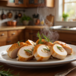 Comida a domicilio - Pechuga de pollo asada al ajillo y romero