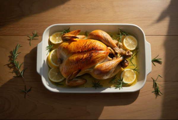 Pollo al horno con limón y hierbas Pollo al horno con limón y hierbas