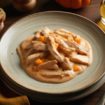 Comida a domicilio - Tiras de pollo con salsa cremosa de calabaza