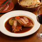 Comida a domicilio - Filetes tiernos de aguja de cerdo al brandy