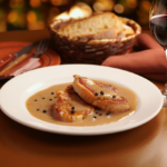 Comida a domicilio - Filetes tiernos de aguja de cerdo al brandy y nata