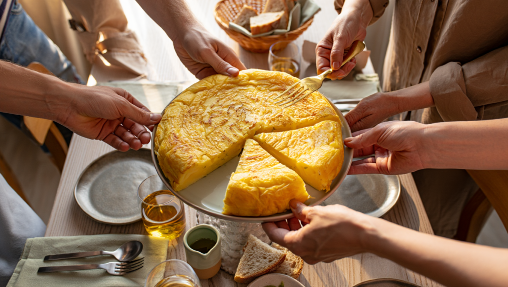 Tortilla jugosa de patatas