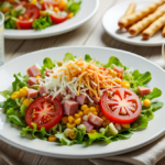 Comida a domicilio - Ensalada verde con jamón york y 3 quesos