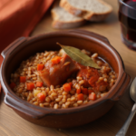 Comida a domicilio - Trigo y costilla adobada al estilo de la abadía