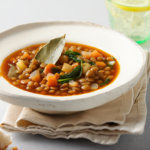 Comida a domicilio - Lentejas con boniato, calabaza y espinacas frescas