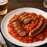 Comida a domicilio - Chorizo criollo con tomate y pimientos