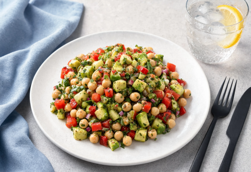 Ensalada veraniega de garbanzos