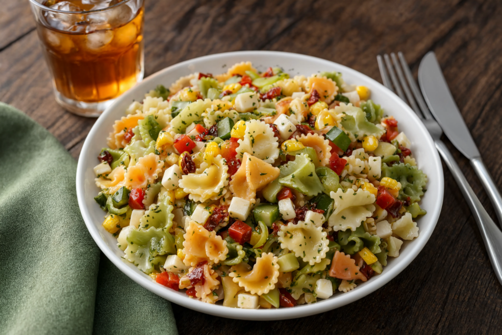 Ensalada de pasta margarita al tomate seco