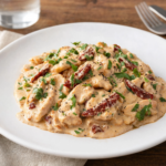 Comida a domicilio - Ragú de pollo a la crema con tomate seco