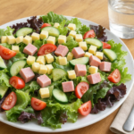Comida a domicilio - Ensalada verde con jamón york y tres quesos