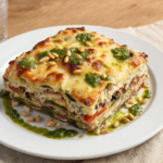 Comida a domicilio - Gratén de patata con verduras y pesto